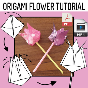 Preview of Origami Flower: mothers day flower pot craft