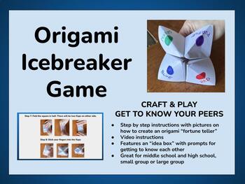 Preview of Origami Icebreaker Game (For Small OR Large Group)