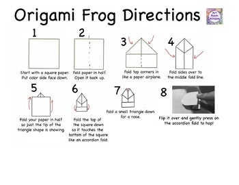 origami frog printable instructions