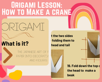 Preview of Origami Lesson- How to Make a Crane