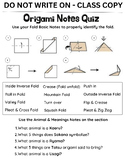 Origami Notes Quiz