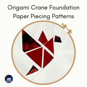 Preview of Origami Paper Crane Sewing Foundation Paper Piecing English Piecing Patterns