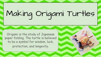 Preview of Origami Turtle Craft Project