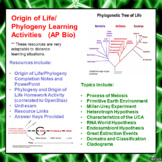 Origin of Life/ Phylogeny Learning Activities for AP Biolo