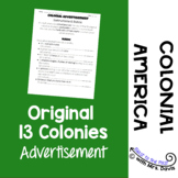 Original 13 Colonies Advertisement