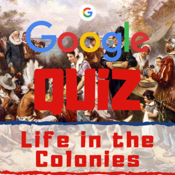 Preview of Original Colonies Interactive Quiz - Virginia, Quakers, Pilgrims, Enlightenment