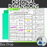 Original Dimensions Scale Factor Box Drop TEKS 7.5c Math Activity
