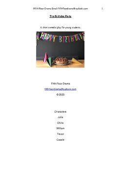 Preview of Original Drama Script - The Birthday Party (A short play / Readers' Theatre)