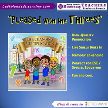 Preview of Original Multiplication Songs - "Pleased with the Threes" for ESE + Life Skills