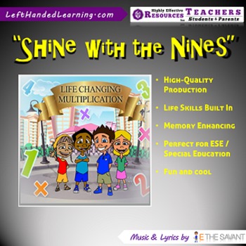 Preview of Original Multiplication Songs - "Shine with the Nines" for ESE + Life Skills