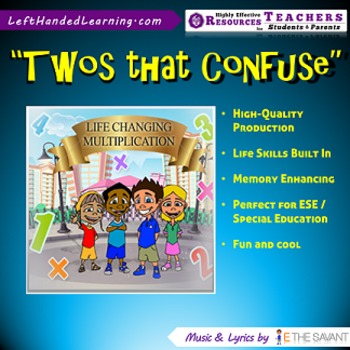 Preview of Original Multiplication Songs - "Twos that Confuse" great for ESE Students