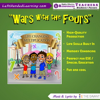 Preview of Original Multiplication Songs - "Wars with the Fours" for ESE + Life Skills