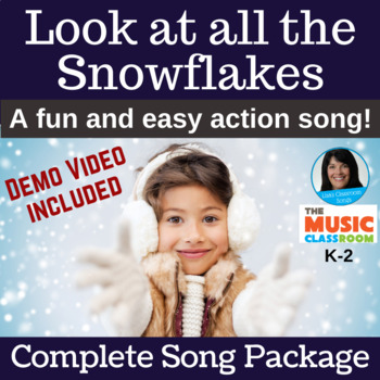 Preview of Winter Action Song | Snowflake Activity | Holiday Show | mp3s, PDF, SMART, Video