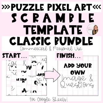 Preview of Original Scramble Puzzle Pixel Art BUNDLE for Commercial and Personal Use