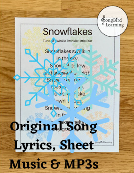 Preview of Snowflakes Circle Time Song | Winter Song | Winter Activities | Preschool Music
