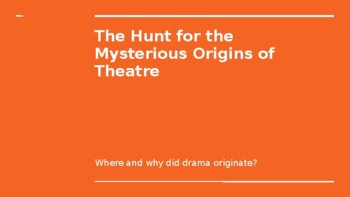 Preview of Origins of Theatre Mini Online Scavenger Hunt for High School