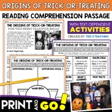 Origins of Trick or Treating Reading Comprehension Passage