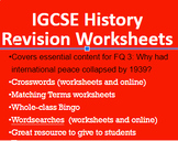 Origins of WWII: 1930s - REVISION WORKSHEETS: IGCSE History