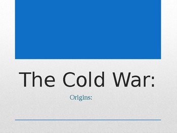 Preview of Origins of the Cold War
