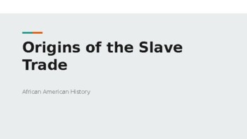 Preview of Origins of the Slave Trade