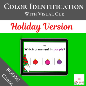 Preview of Ornament Colors with Visual Cues Using Boom Cards™ | Digital