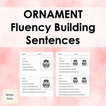 Preview of Ornament Fluency Building Sentences