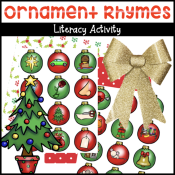 Preview of Ornament Rhymes Christmas Rhyming Pair Activity