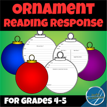 Preview of Ornament Shaped Reading Response for Any Book Grades 4-5
