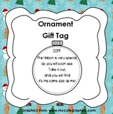 Ornament with Ribbon Gift Tag with Poem 2019