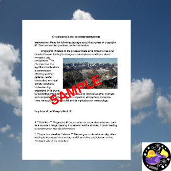 orographic worksheet assignment answer key