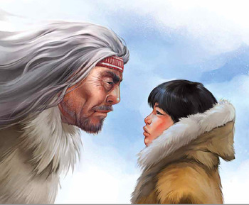 Preview of Orphan and the Polar Bear (PICTURE BOOK in INUIT language) x 36 pages