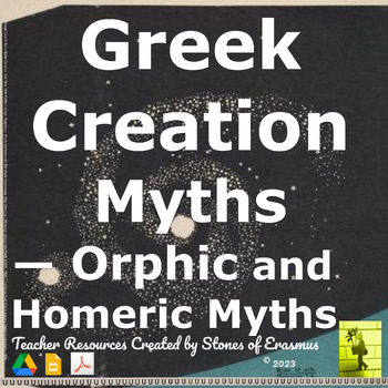 Preview of Orphic & Homeric Creation Myths: Greek Mythology Series Grades 8-10 ELA
