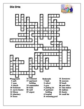 Orte (Places in German) Crossword by jer520 LLC TPT