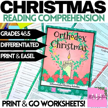 Preview of Orthodox Christmas Guided Reading Comprehension Worksheets