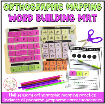 Preview of Orthographic Mapping Word Work Mat | Elkonin Boxes With Letters