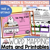 Orthographic Mapping Mats l Halloween and Thanksgiving