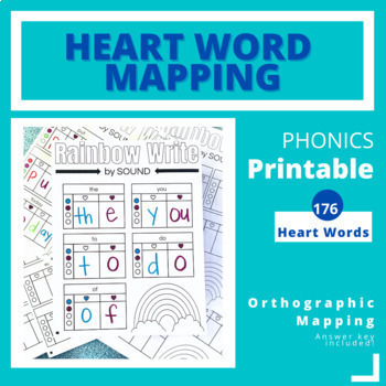 Preview of Orthographic Mapping- Tap, Map & Write by Sound - 39 Weeks of Heart Words