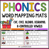 Orthographic Word Mapping Mats SOR: CVC, CVCE, Blends & Di