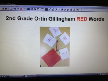 Preview of 2nd Grade Orton Gillingham RED Word SmartBoard Slides
