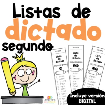 Preview of Ortografía Dictado Segundo Grado Spelling List Spanish