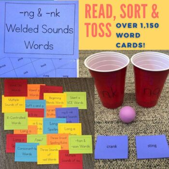 Preview of Phonics Games with Word Cards & Orton Gillingham