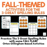 Orton-Gillingham Activities: Fall-Themed 3 Great Spelling Rules