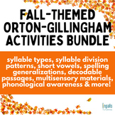 Orton-Gillingham Activities: Fall-Themed Bundle for Elemen