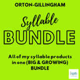 Orton-Gillingham Activities: SYLLABLE TYPE (GROWING) BUNDLE