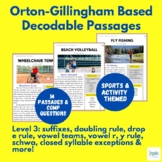 Orton-Gillingham Based Decodable Passages: Level 3-Sports/