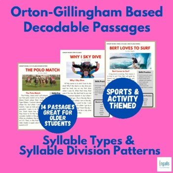 Preview of Orton-Gillingham Based Decodable Passages: Syllable Types & Division Patterns