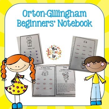 Preview of Orton-Gillingham Beginners' Phonics Notebook with Word Lists