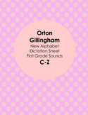 Orton Gillingham - C-Z - Dictation sheet - Letter sound Worksheet