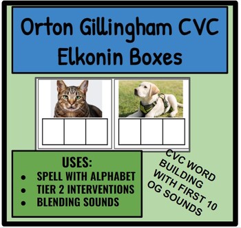 Preview of Orton Gillingham CVC Elkonin Boxes