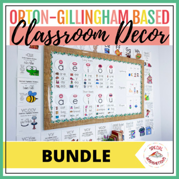 Preview of Science of Reading Orton-Gillingham Classroom Decor Bundle